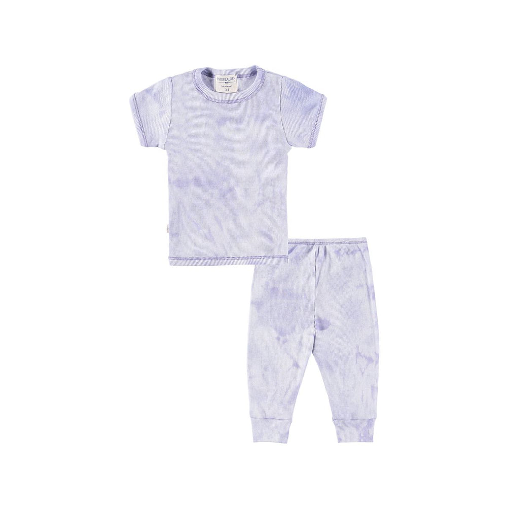 Eco-Marble Rib Tee & Legging Set, Lilac