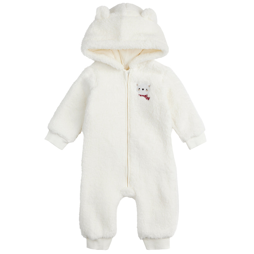 
                  
                    Polar Bear Hooded Sherpa Playsuit
                  
                