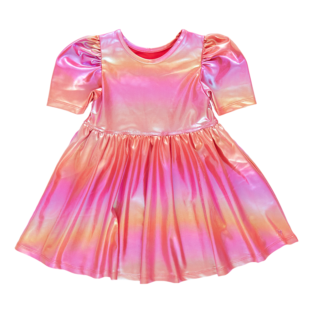 Laurie Lame Dress, Rainbow Pink