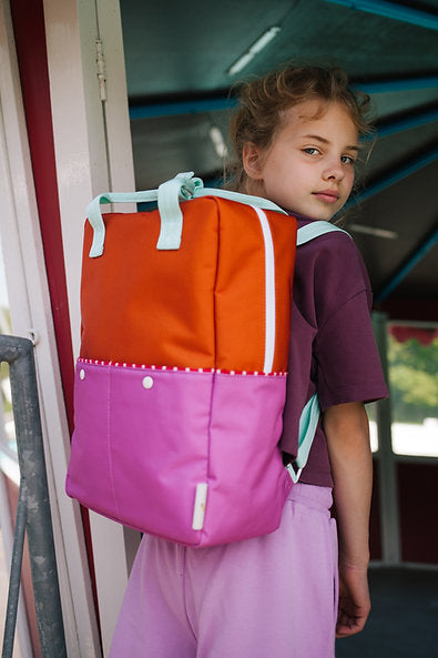 
                      
                        Large Backpack, Gravel Orange + Rosette Pink
                      
                    