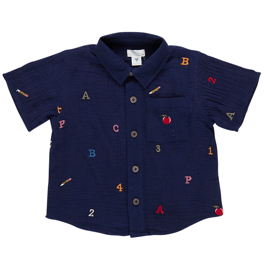 Alphabet Embroidery Jack Shirt