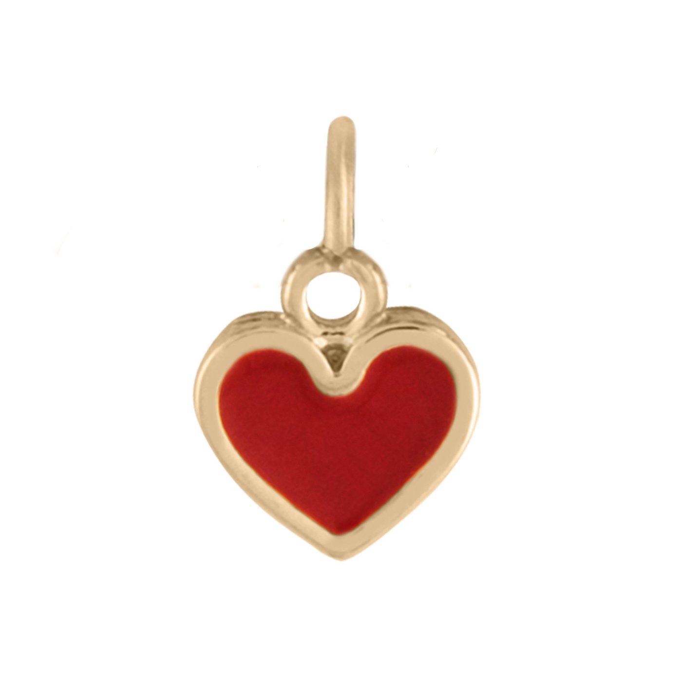 Small Heart Charm, Red